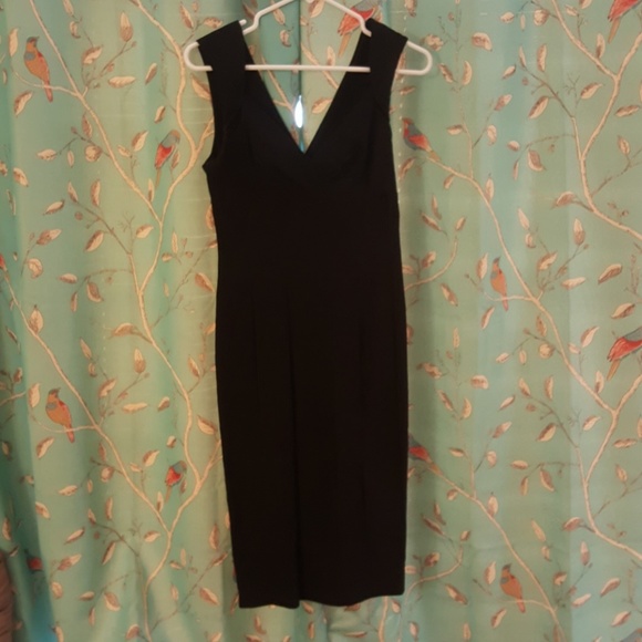 Classy Sexy Midi Black Dress - Picture 2 of 8